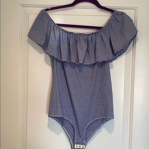 Jcrew striped bodysuit